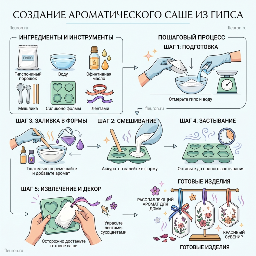 Создание ароматического саше из гипса