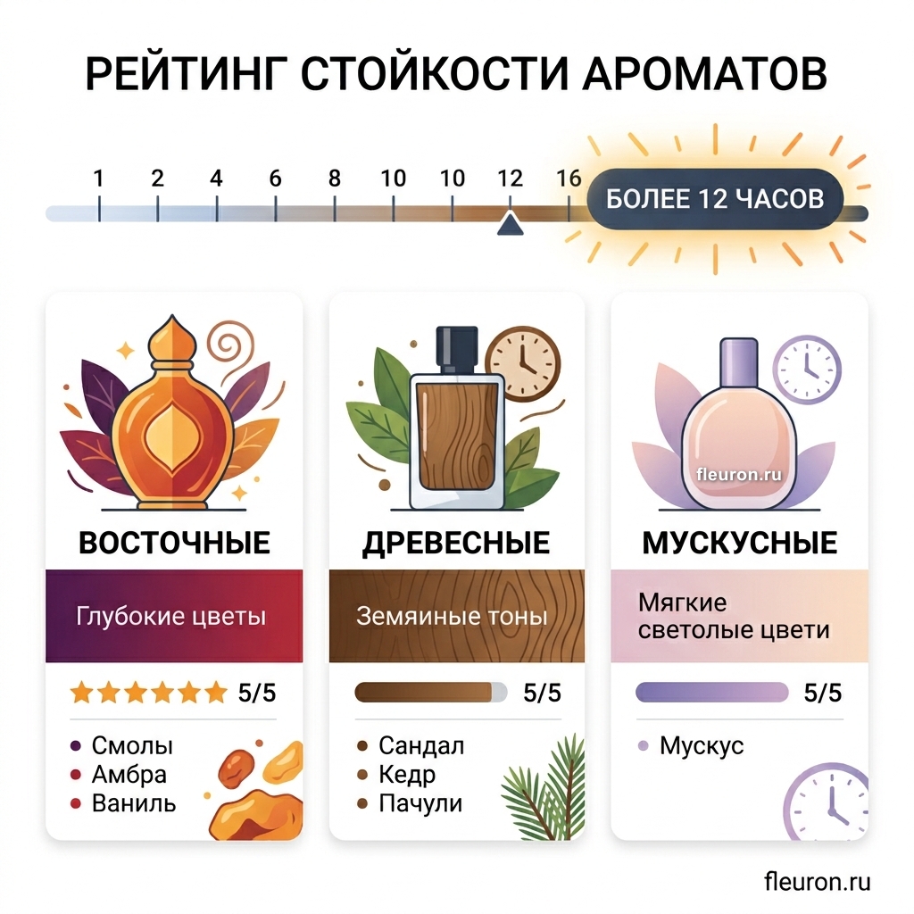Какие ароматы действительно держатся более 12 часов 