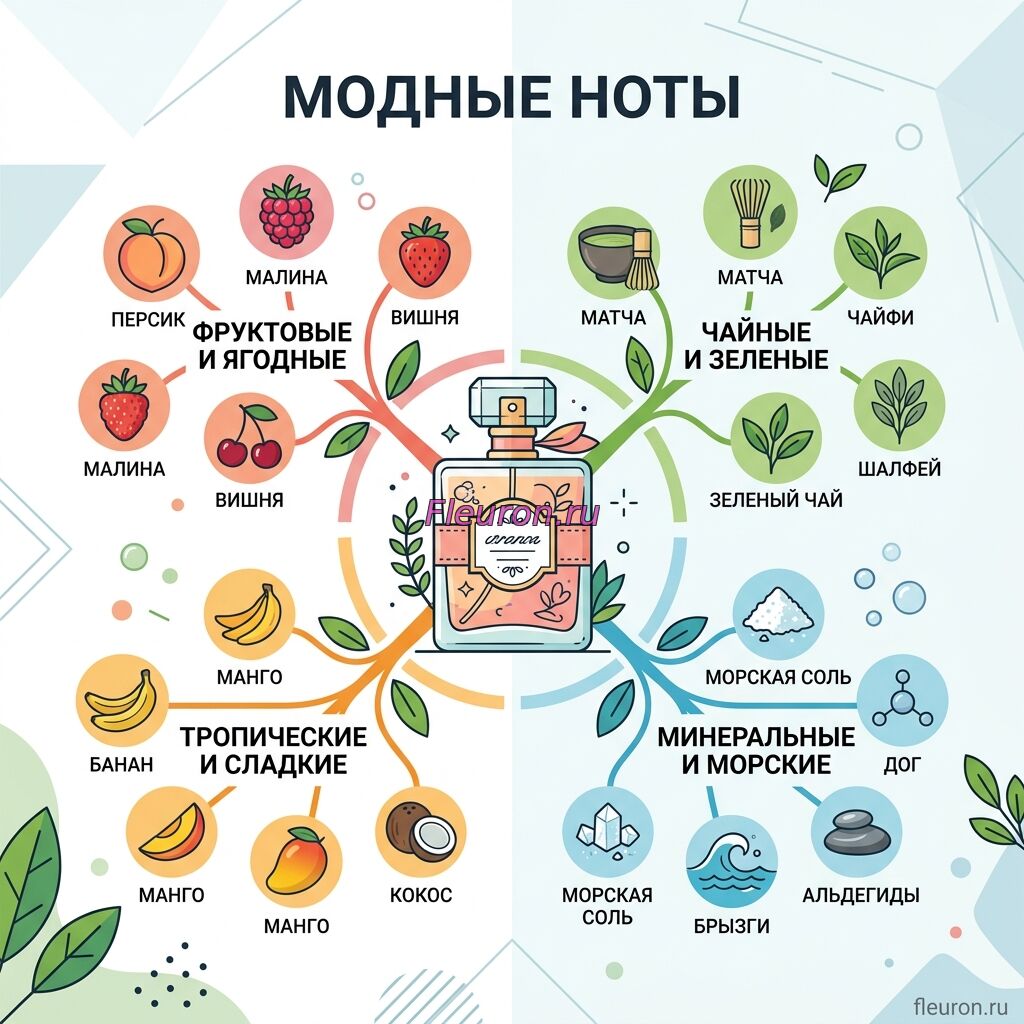 Какие ноты сейчас считаются самыми модными в мировой парфюмерии