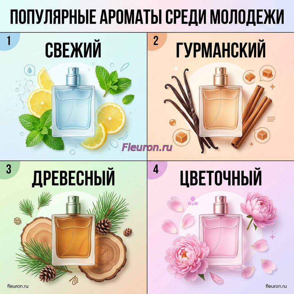 Популярные ароматы среди молодежи