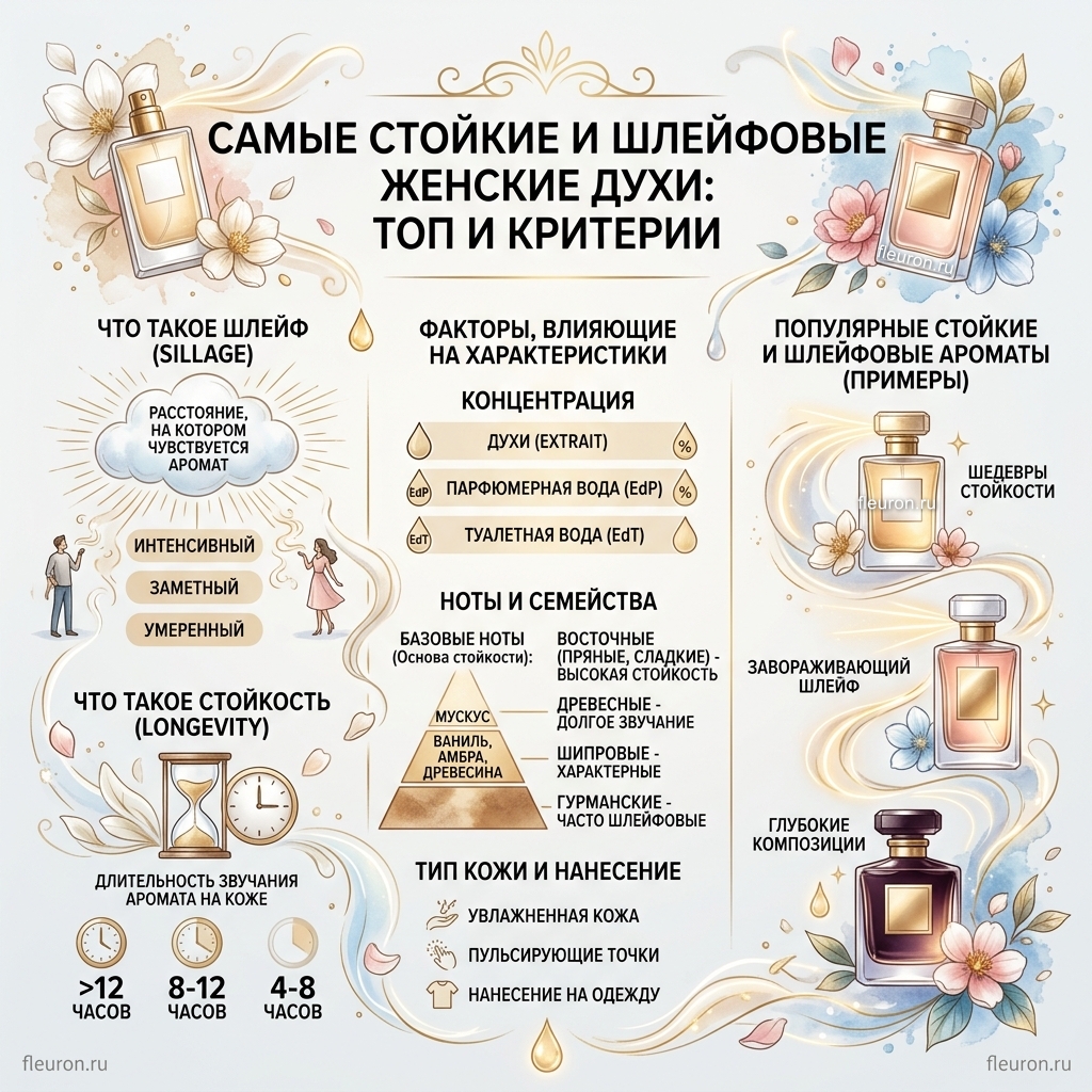 какой парфюм самый стойкий и шлейфовый для женщин