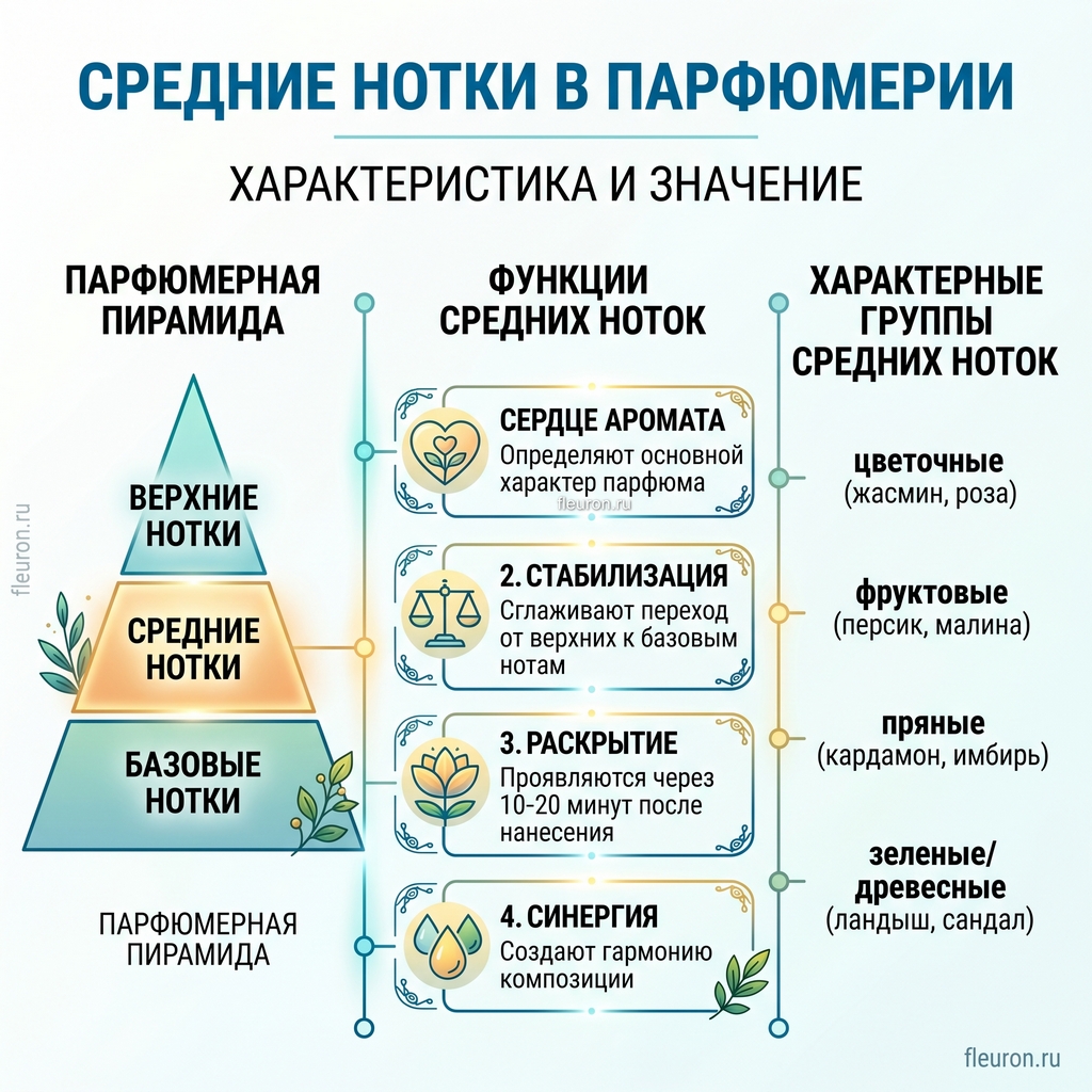 Средние нотки в парфюмерии