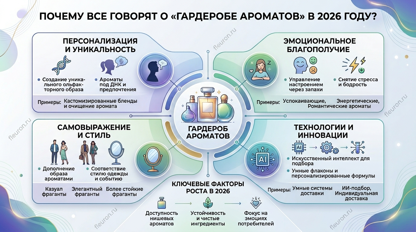 Почему все говорят о концепции «Fragrance Wardrobe» в 2026 году